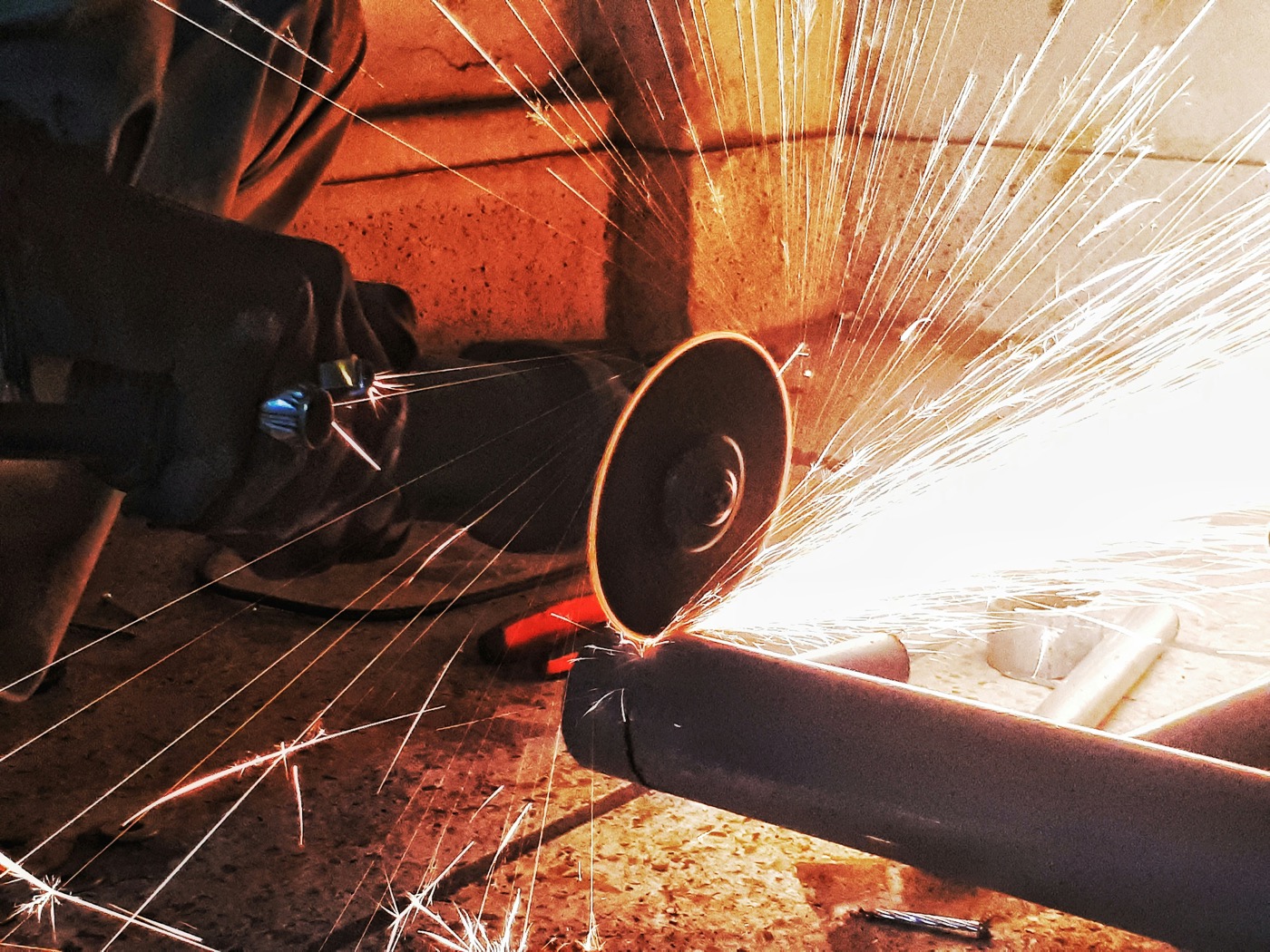 Industrial pipe systems in a factory